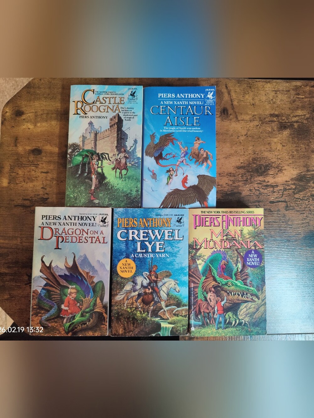 Xanth 3, 4, 7, 8, 12 Del Rey Piers Anthony Paperback Castle Roogna Centaur Aisle